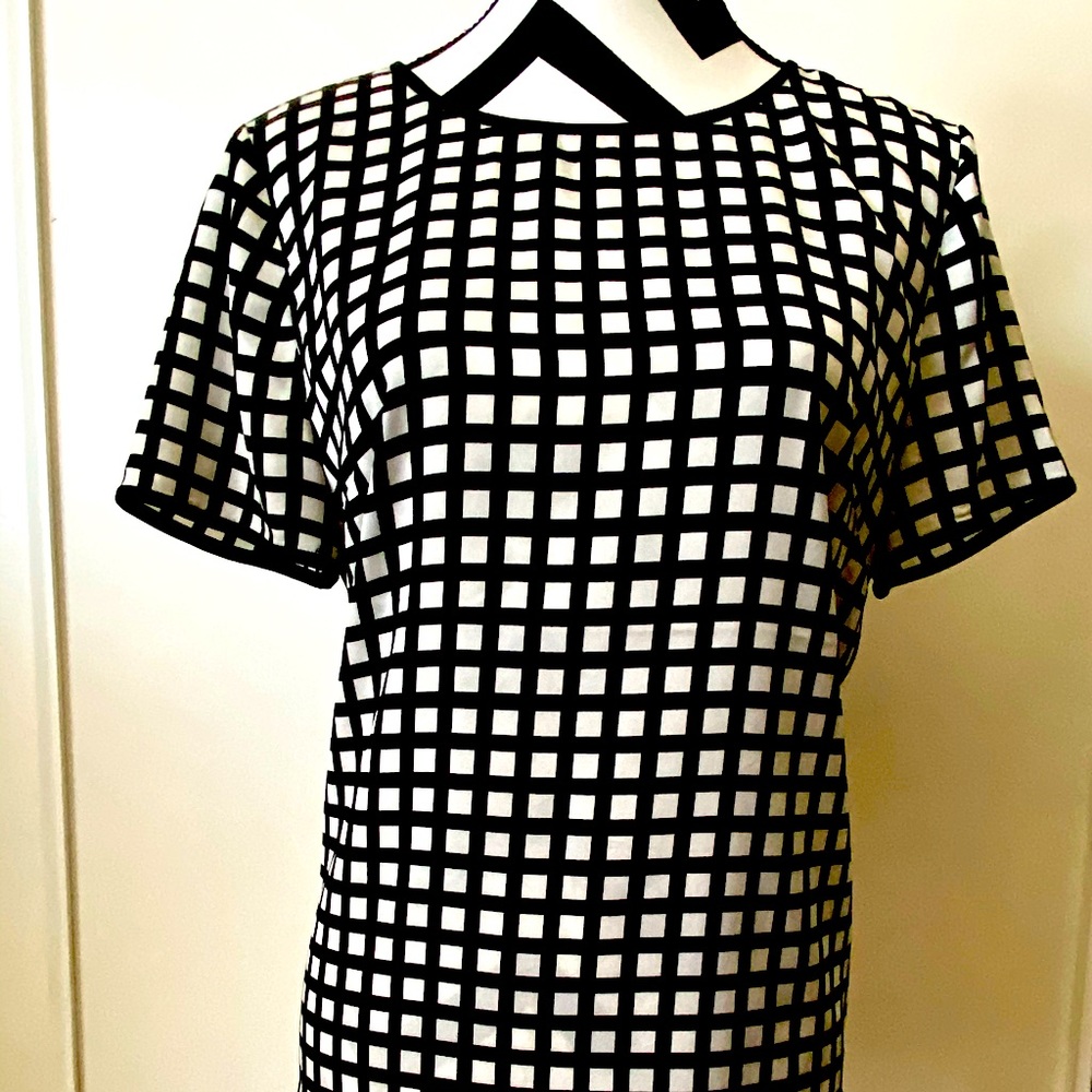 J. Crew black/cream checkered shirt. Casual/dressy